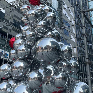 Giant Silver Chrome Balls!