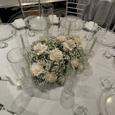 Backdrop and 10x centrepieces combo package